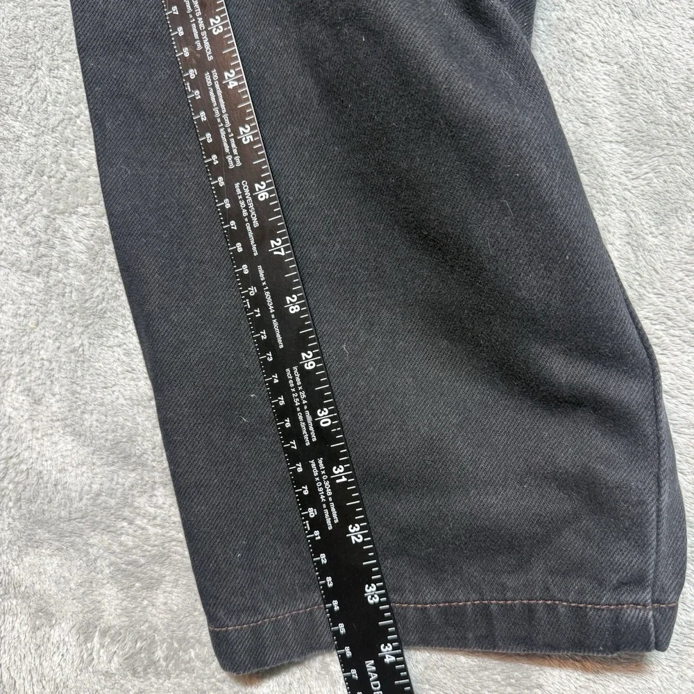 VTG Forty Eight Denim Co Tech Wear Pants Mens 34x34 Black Wide Leg Skate Y2K 90s